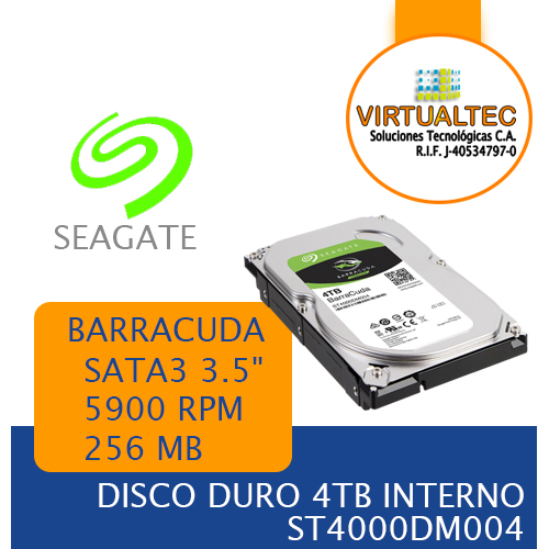 SEAGATE DISCO DURO 4TB INTERNO 5900 RPM SATA3 3.5