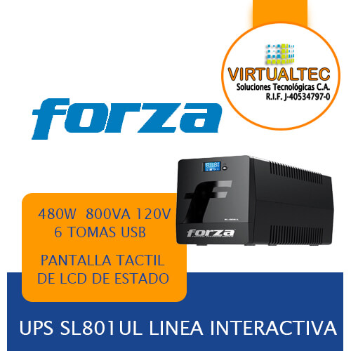 FORZA UPS SL801UL LINEA INTERACTIVA 480W 800VA