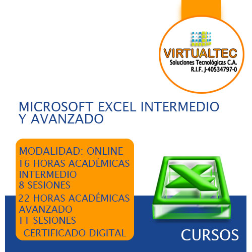 CURSO MICROSOFT EXCEL INTERMEDIO Y AVANZADO